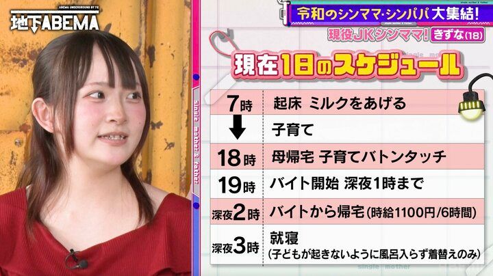 【写真・画像】現役女子高生シンママ（18）、居酒屋バイトと育児に追われる1日のスケジュールを公開「深夜2時にバイトから帰宅して…」 2枚目