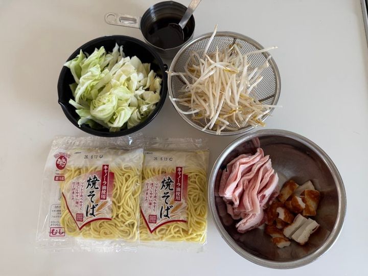 焼きそば材料