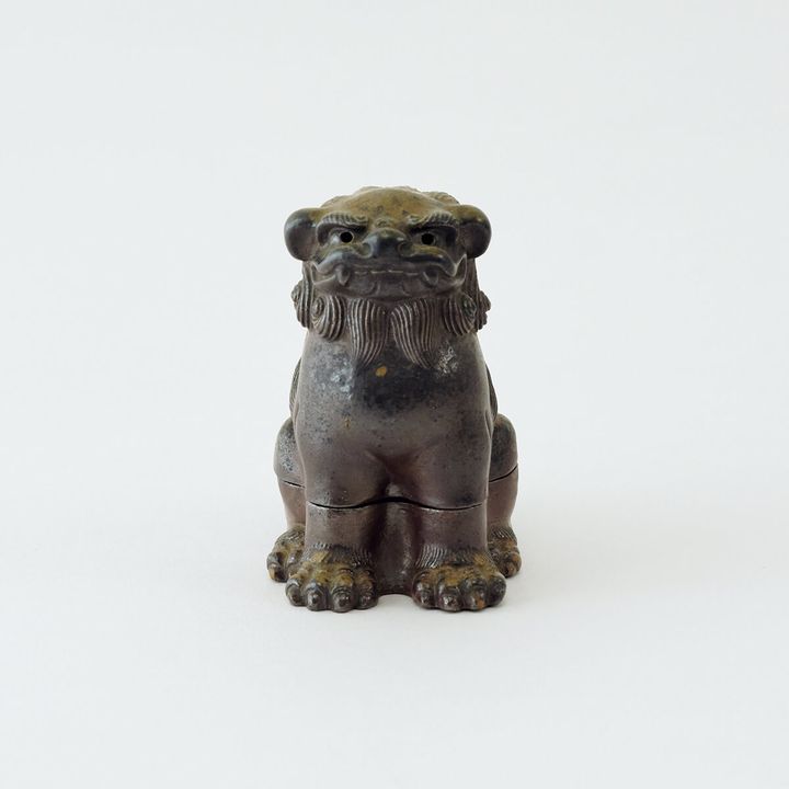 金重陶陽／備前窯獅子香盒