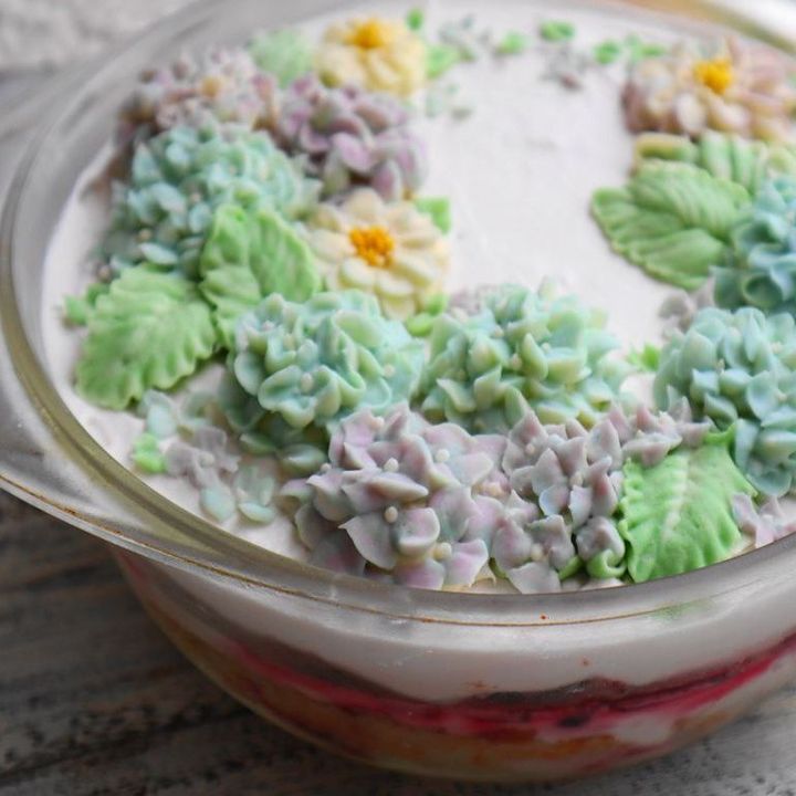 紫陽花ケーキのデザイン
