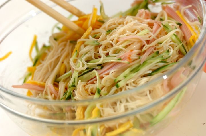 中華風素麺サラダの作り方1