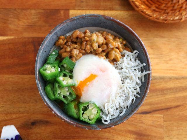 オクラ納豆ばくだん丼