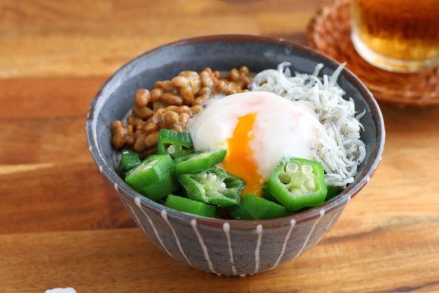 オクラ納豆ばくだん丼