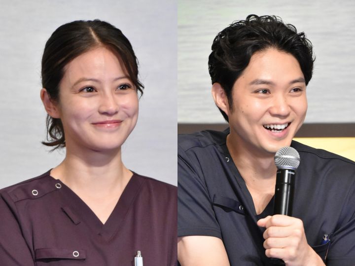 ドラマ『クロスロード ～救命救急の約束～』キャスト登壇・試写会イベントに登壇した（左から）今田美桜、磯村勇斗 クランクイン！ width=