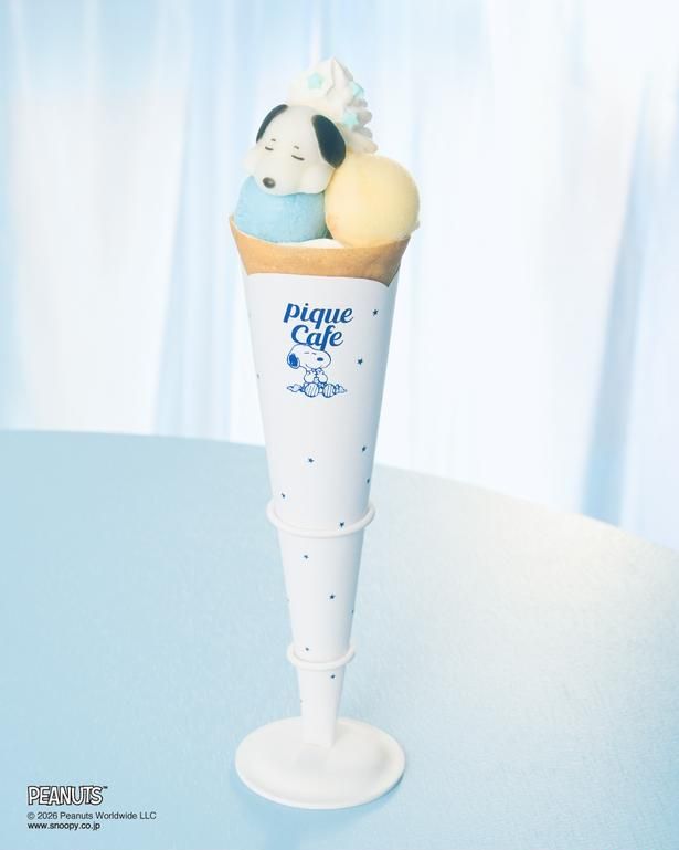 「スヌーピー/ひんやりジェラートクレープ」(1580円)