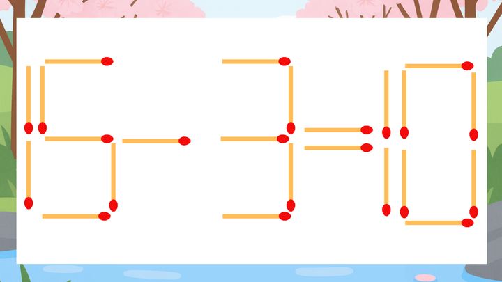 【マッチ棒クイズ】1本だけ動かして正しい式に：15-3=10？の問題画像