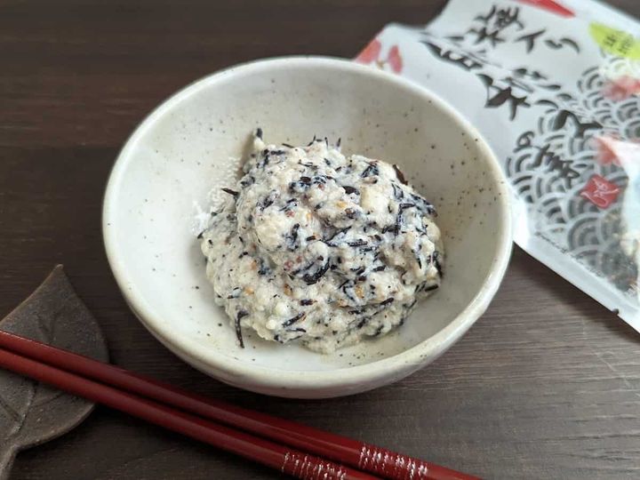 カルディコーヒーファーム 梅入りひじきの白和えの素 完成写真