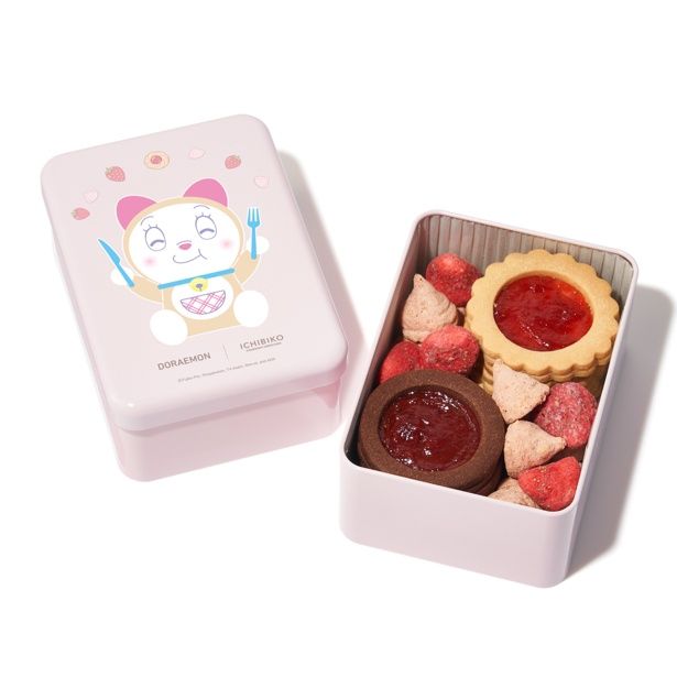 ICHIBIKO「ドラミのいちごのジャムクッキー缶」(3240円)