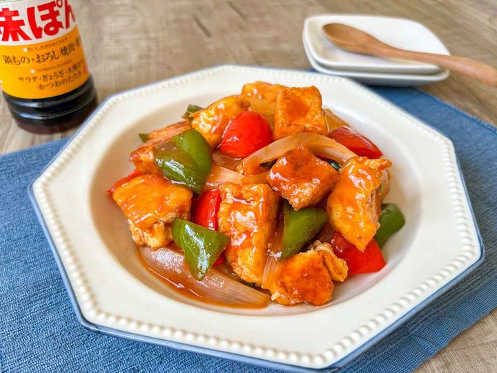 「厚揚げで作る！酢豚風」レシピ