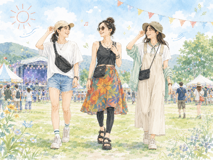 レディースの夏フェスコーデ