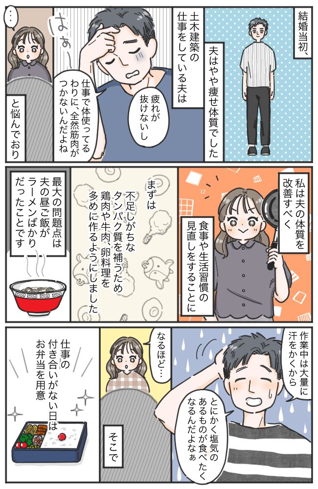 結婚1年目で夫を7kg太らせてみた！細身の夫をサポートした結果、妻にも起きた意外な変化