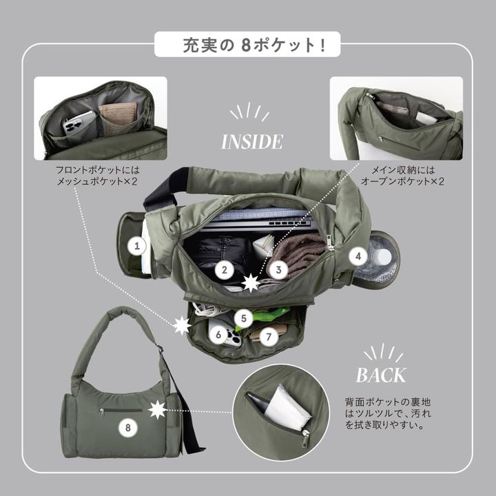 多機能ショルダーバッグ（画像出典：Amazon）