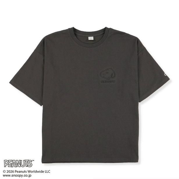 「レディース 接触冷感機能付きキャラクター半袖Tシャツ(PEANUTS/ブラック)」(1199円)