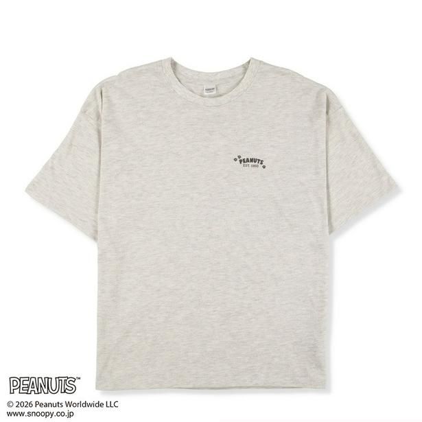 「レディース 接触冷感機能付きキャラクター半袖Tシャツ(PEANUTS/オフホワイト)」(1199円)