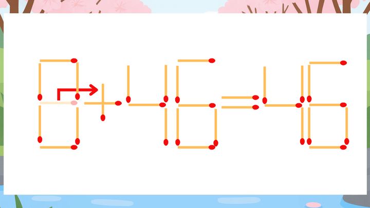 【マッチ棒クイズ】1本だけ動かして正しい式に：8-46=46？の解答画像