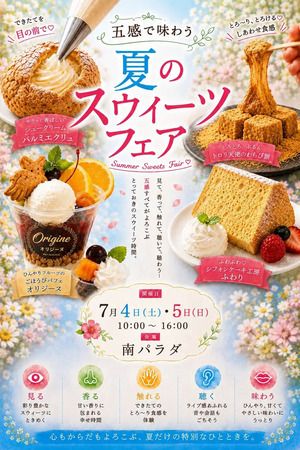 【長野県佐久市】佐久平ハイウェイオアシス「パラダ」で、五感で味わう夏のスウィーツフェア開催！