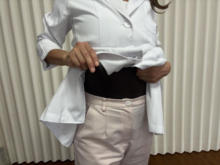 石原先生愛用のパンツと一体型腹巻き。主に大手衣料品などで秋から冬にかけて市販されている。