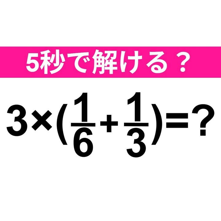 3×(1/6+1/3)=？