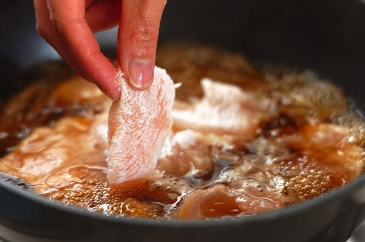 柔らか鶏丼の作り方1