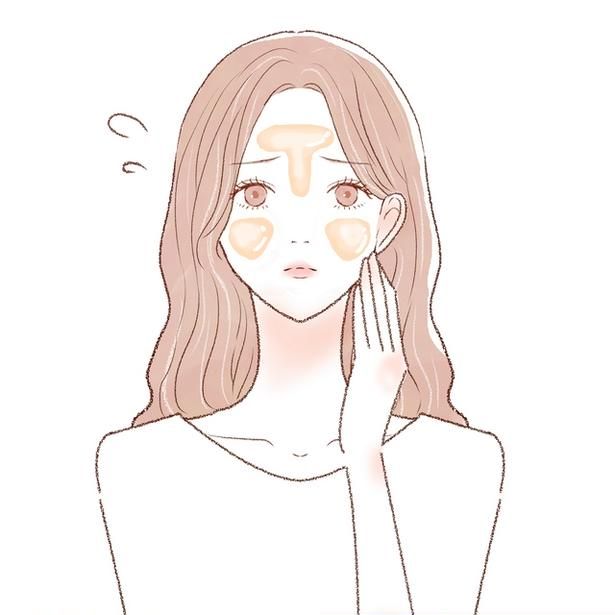 午後になってくるとTゾーンだけテカる…そんな悩みを持つ人も多いのでは？ (C)熊谷ユカ／PIXTA