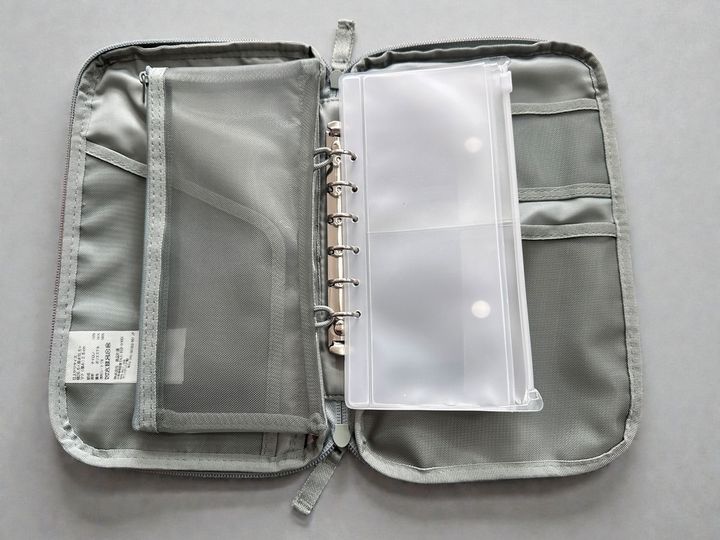 無印良品のパスポートケース用のポケットも使えた