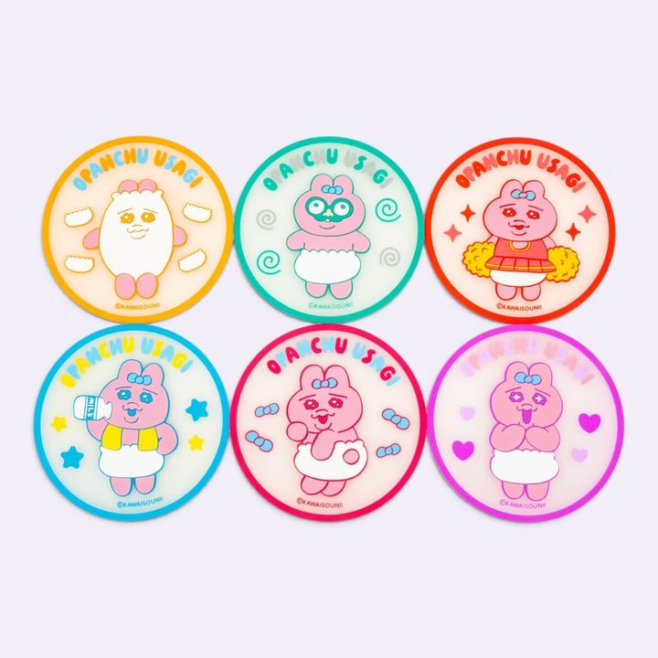 おぱんちゅうさぎ ラバーコースター 全6種