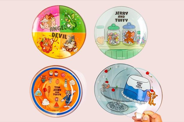 レイヤーガラスプレート(各1650円) TOM AND JERRY and all related characters and elements (C) & (TM) Turner Entertainment Co. (s26)