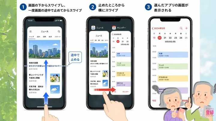 基本の画面操作（タップ・スワイプ）を習得する