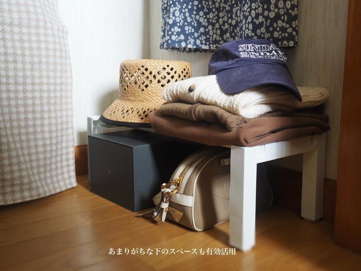 画像: クローゼットのデッドスペース活用にも