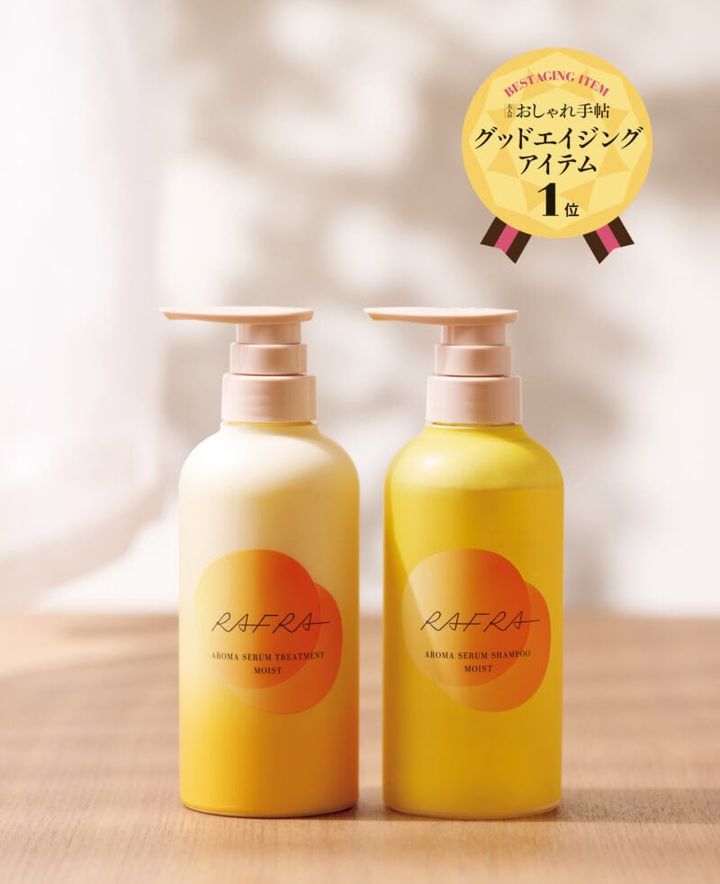シャンプー 400mL ¥1,980、トリートメント 400g ¥1,980 ／ラフラ