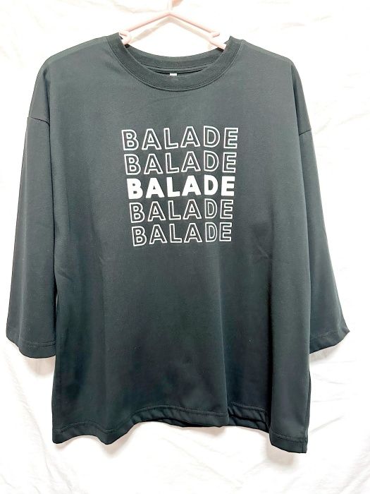 しまむら「7分袖5段フロッキーTシャツ」