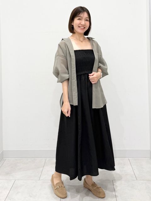 【GU】丸みのあるシアードルマンスリーブシャツ