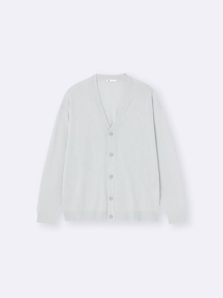 【GU】メンズのゆったりシアーボクシーカーデ