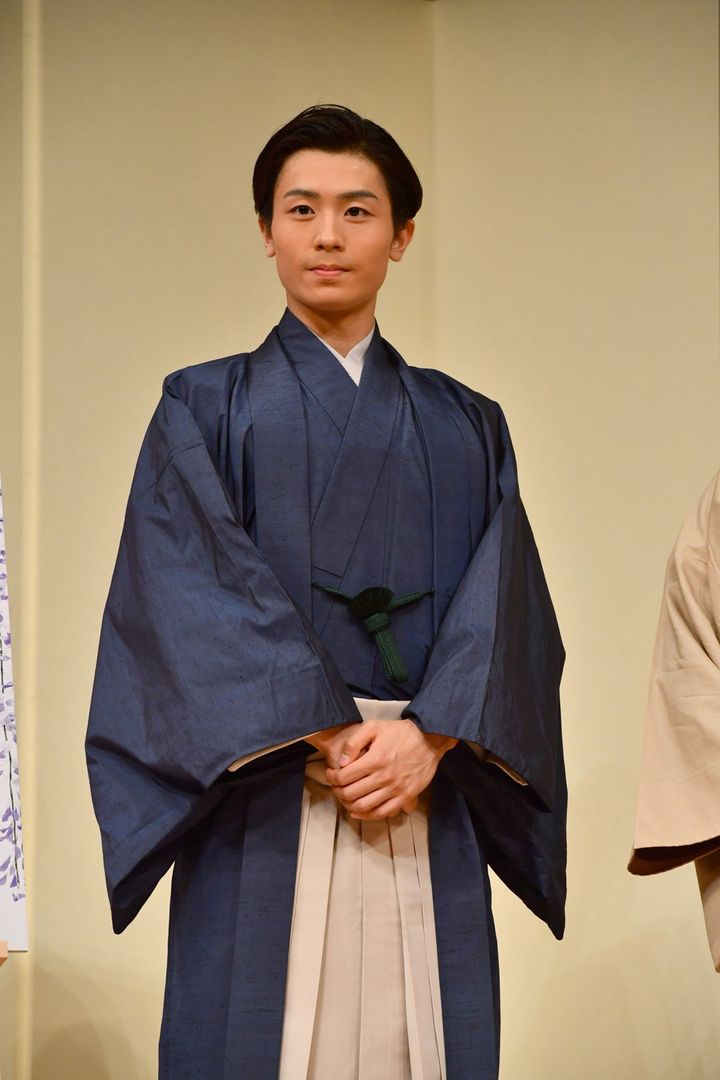 「第二回市川團子 新翔春秋会」記者会見での市川團子（「豊臣兄弟！」森乱役）、2025年9月2日、京都芸術大学