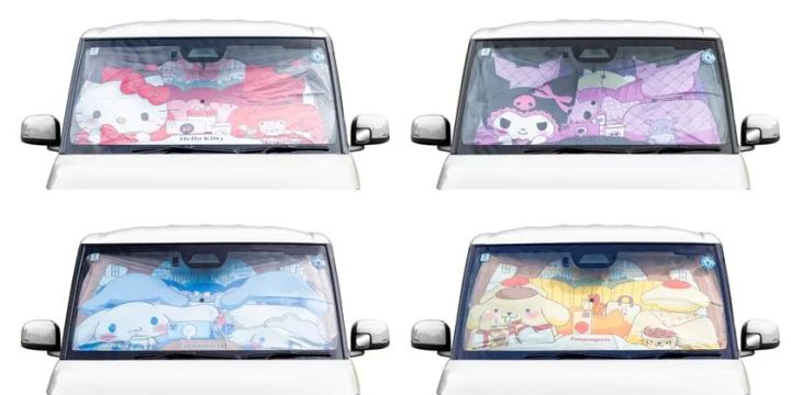 車に装着した4柄の見え方