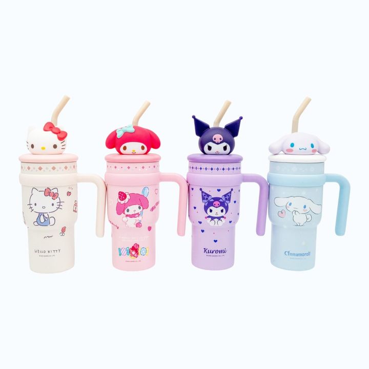 スケーター「サンリオキャラクターズ」ステンレスハンドル付きストロータンブラー