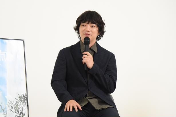 染谷将太さんのイチオシは「細田監督の大学時代にクローズアップしたエリア」だという 撮影：ソムタム田井 (C)細田守の原点/展