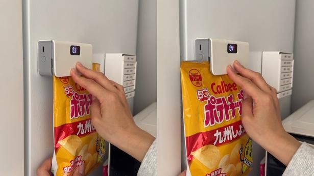大きな袋も2回以上にわけてそれぞれ挟めばしっかり圧着 (C)こんぶ
