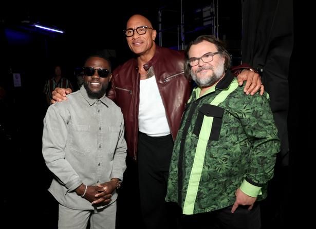 『Jumanji: Open World』で共演するケヴィン・ハート、ドウェイン・ジョンソン、ジャック・ブラックが集結 Monica Schipper/Getty Images for CinemaCon