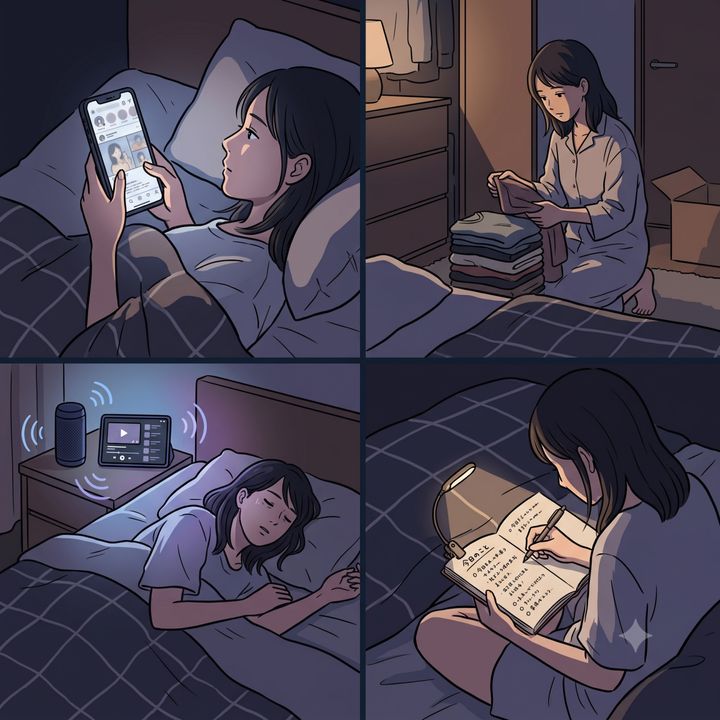 【心理テスト】夜寝る前にしてしまうことでわかる「あなたが言葉にできずにいる感情」