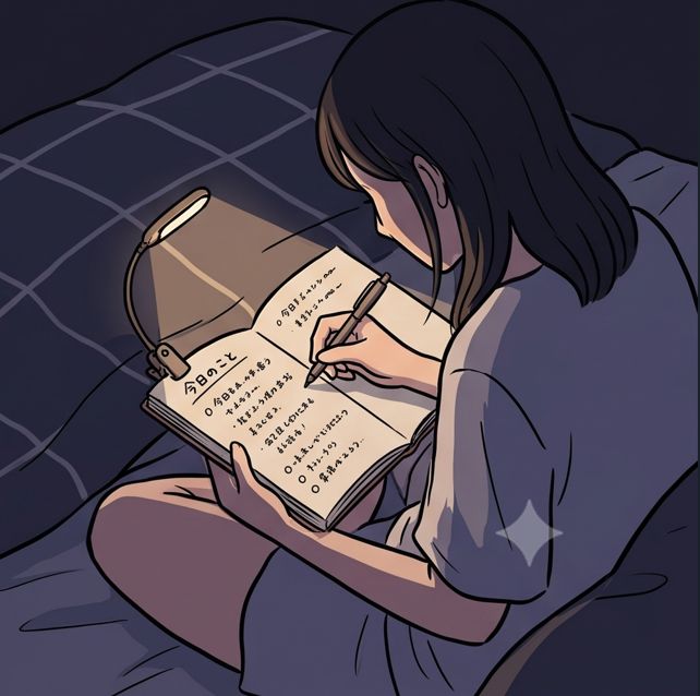 日記やメモに思いを書き出している
