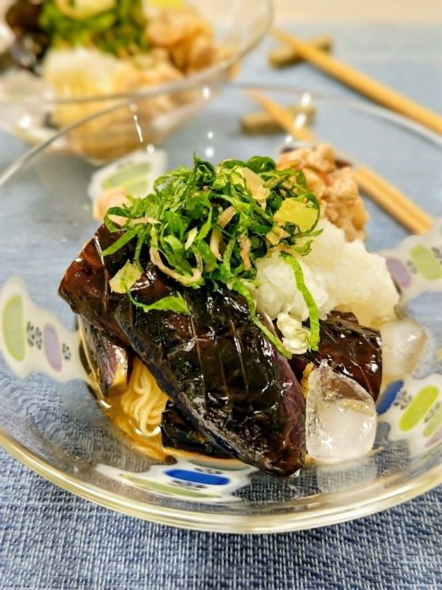 肉おろしナスぶっかけ素麺