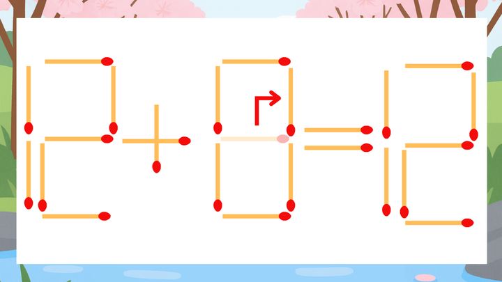 【マッチ棒クイズ】1本だけ動かして正しい式に：12+6=12？の解答画像