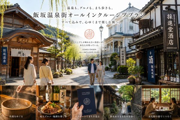 【福島県福島市】専用パスポートで飯坂温泉の施設を自由に巡る「温泉街まるごとオールインクルーシブ」