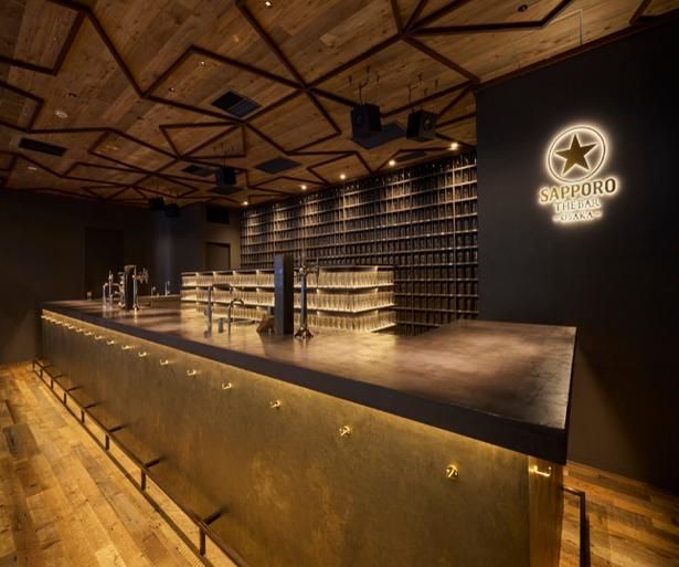 【写真】「サッポロ生ビール黒ラベル THE BAR OSAKA」内観 提供画像