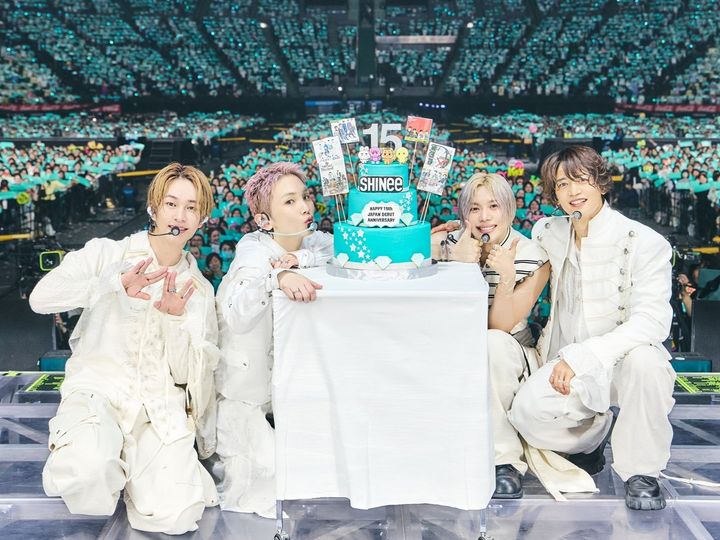 日本デビュー15周年を迎えたSHINee ※画像：SHINee ジャパン オフィシャル X（旧Twitter）