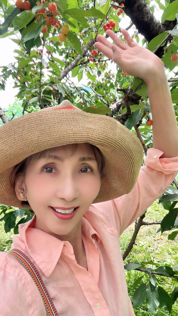 山梨でさくらんぼ狩り