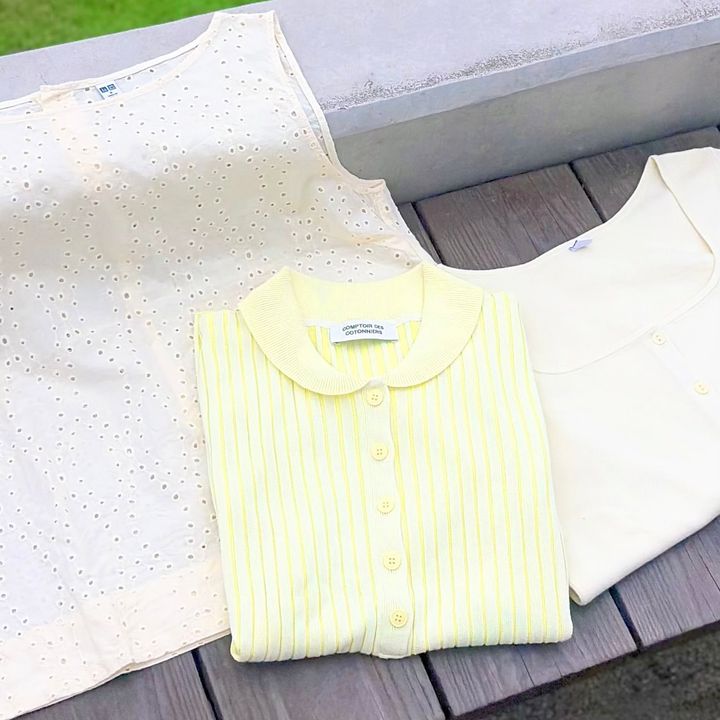 ユニクロのイエロートップス