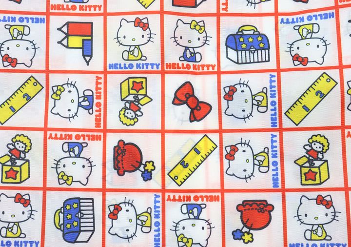 エコバッグに描かれたハローキティのレトロな柄