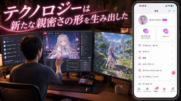 バーチャル親密体験を表すイメージ